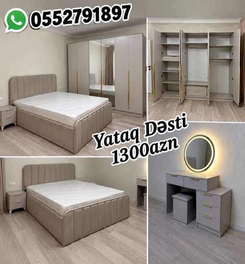 Məhsul: Yataq dəsti – 1300 AZN Tərkibi: - 1 ədəd çarpayı (yumşaq — Bakı