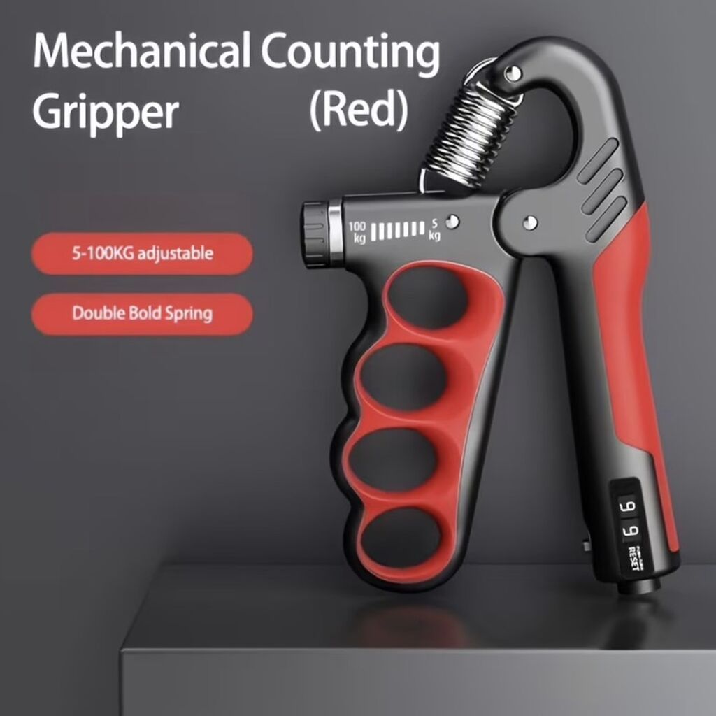 Mexaniki Sayğaclı Əl Qriperi - Rənglər: Boz, Qırmızı, Narıncı, Yaşıl — Fitness və yoqa, Bakı (2)
