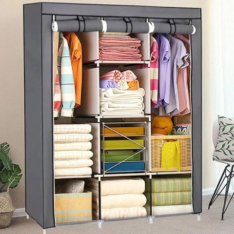Portativ şkaf 88130A Gray, döşəməüstü, 130x45x175 sm, metal/parça,boz — 31.01 ₼ · Bakı · Şkaflar Portativ şkaf 88130A Gray, döşəməüstü, 130x45x175 sm, metal/parça,boz — Bakı