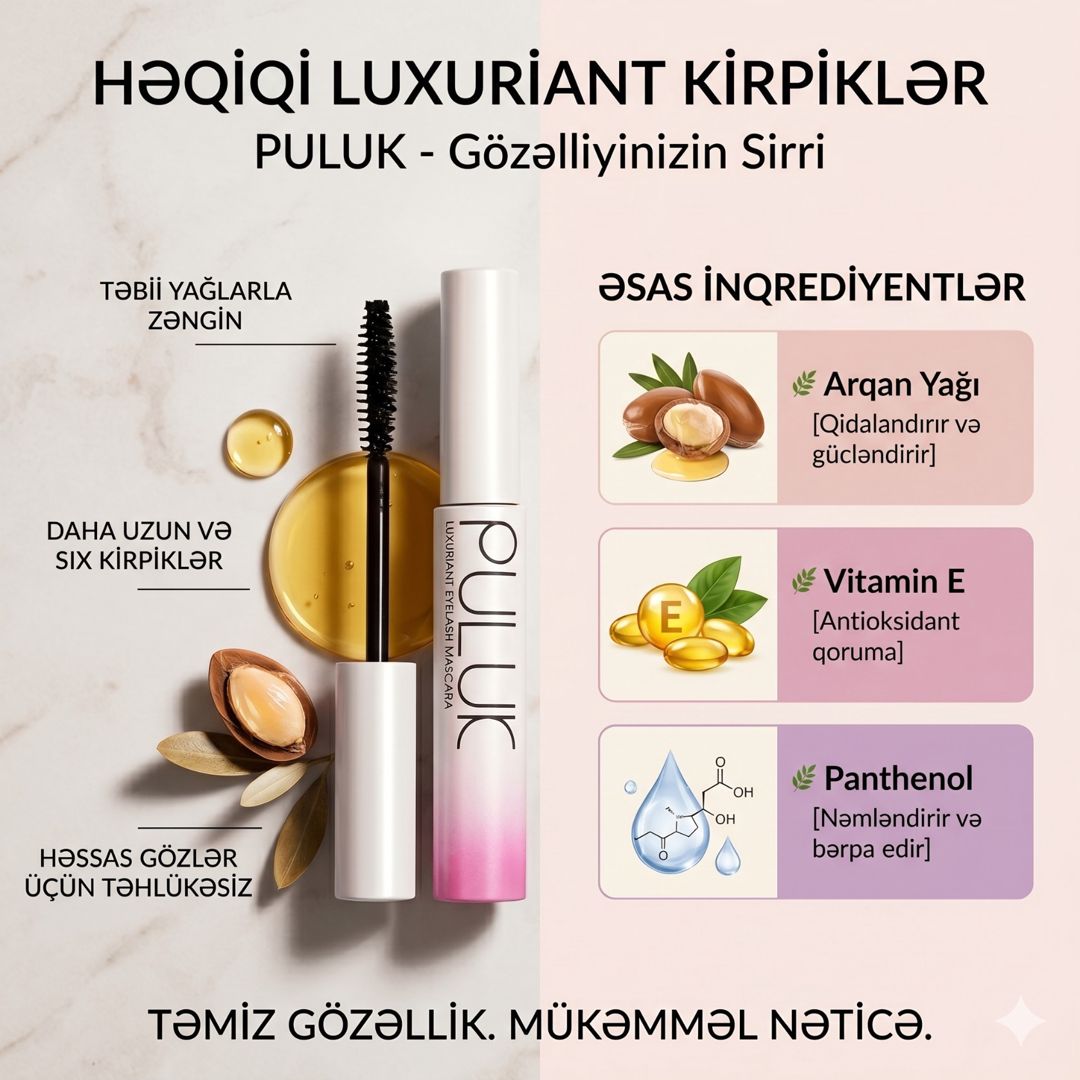 Kirpiklər üçün tuş Puluk Luxuriant Qara 10 ml — Mallar, Bakı (3)