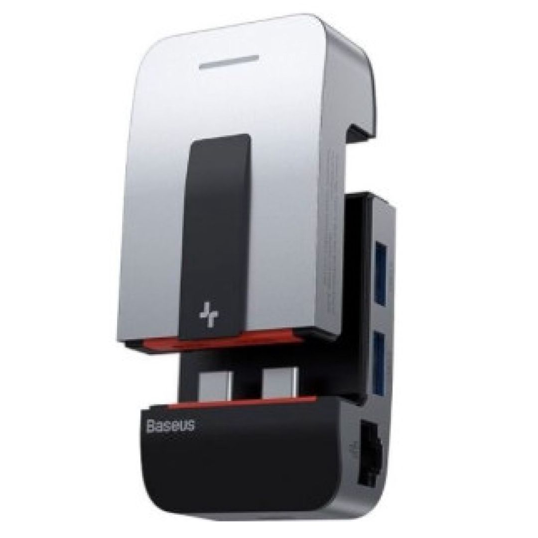 Adapter Baseus Adapter Dual Usb-c to 2хUSB+RJ45+HDMI+3.5mm (CAHUB-AJ0G) — Telefonlar və qadjetlər, Bakı