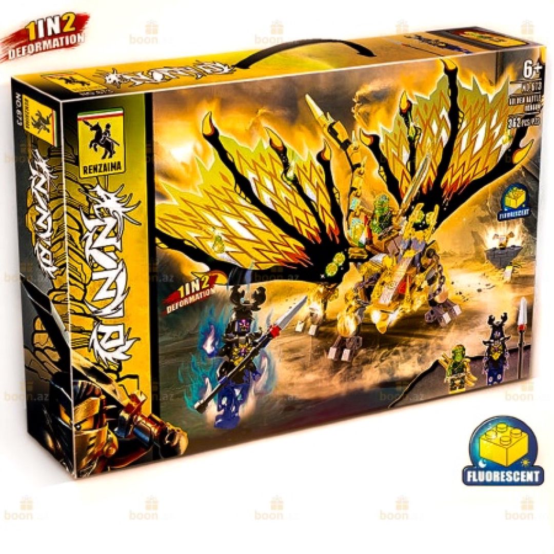 Lego Ninja Qızıl və ya Boz Döyüş Əjdahası 362-399 ədəd NO.673-674 — Konstruktorlar, Bakı