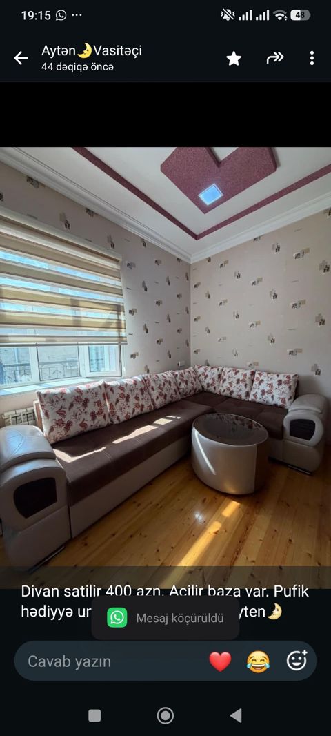 Divan satilir 400 azn. Acilir baza var. Pufik hədiyyə unvan Binəqədi — 400 ₼ · Bakı · Divanlər Divan satilir 400 azn. Acilir baza var. Pufik hədiyyə unvan Binəqədi — Bakı