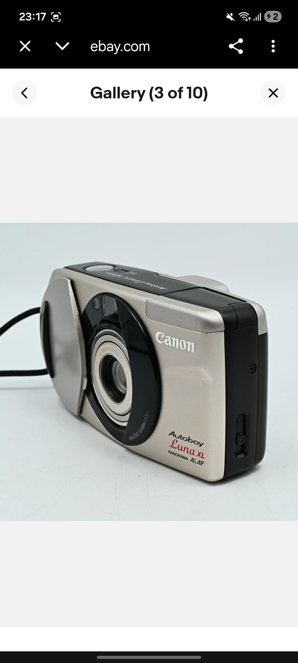 Canon Autoboy Luna XL (Panorama AiAF) 35mm plyonka fotoaparatı — Fotoaparat, Bakı (3)