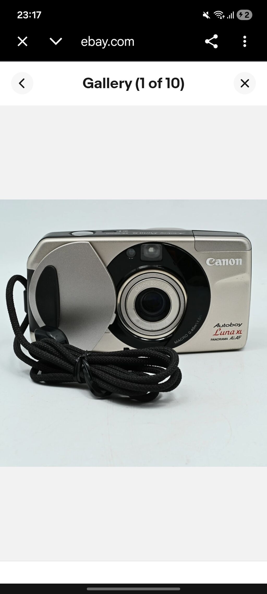 Canon Autoboy Luna XL (Panorama AiAF) 35mm plyonka fotoaparatı — Fotoaparat, Bakı