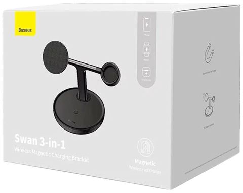 Baseus Swan WXTE000101 3-in-1 Simsiz Şarj Stendi Baseus Swan — Bakı