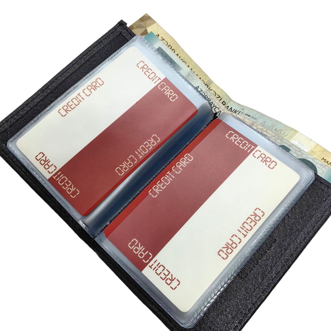 Dəri kredit kart qabı WCo_10 Qara — Mallar, Bakı (2)