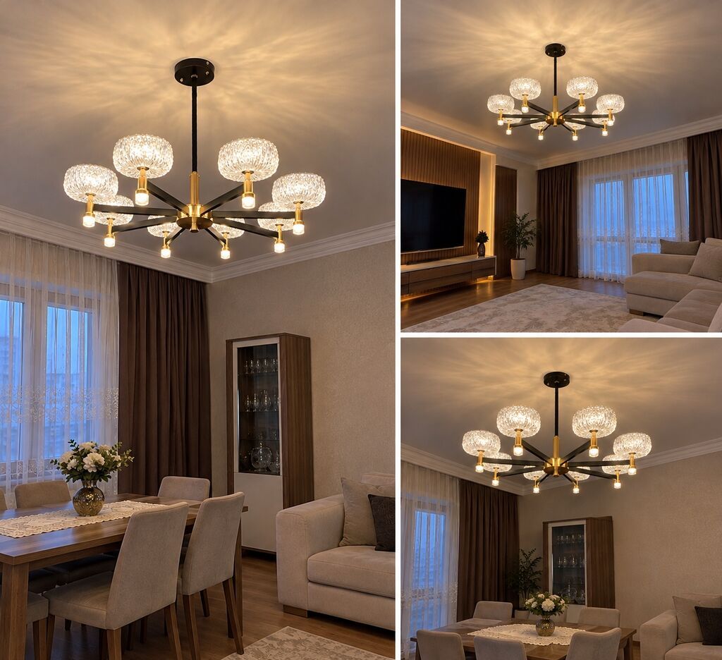 Çılçıraq, 8 lampa, Metal — Tavan is?qlar? v? cilc?raqlar, Sumqayıt (2)