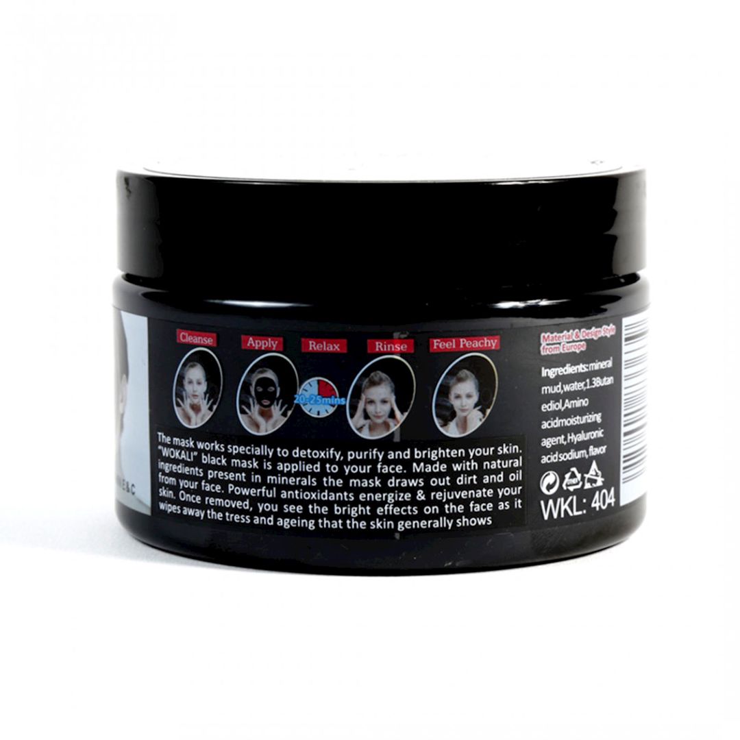Üz üçün plyonka maska Wokali Charcoal Black Mask with Aloe Vera, Vitamin E & C 300 q — Mallar, Bakı (3)
