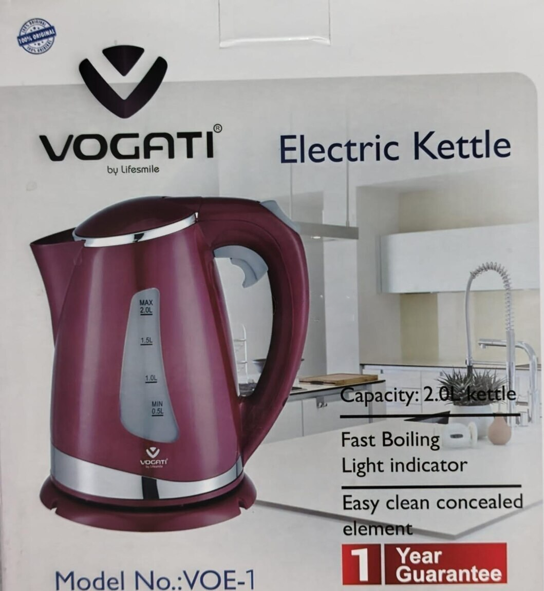 Elektrik çaydan Vogati VOE-1 2.0 litr — Çaynikler və qəhvə qabları, Bakı (8)