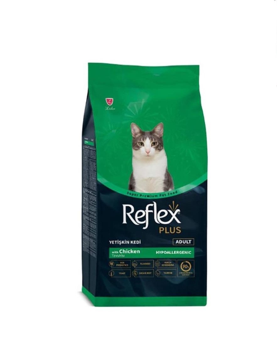 Quru yem Reflex Plus yetkin pişiklər üçün, toyuq tərkibli, hipoallerjik,1 kq çəki ilə — Mallar, Bakı