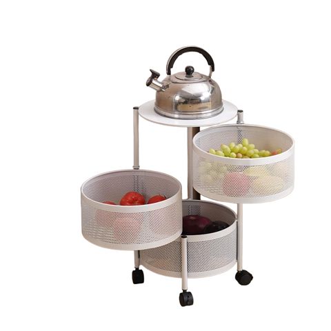 Etajerka Home Cube 95х34х30 sm, metal, 3 rəf, ağ — Bakı