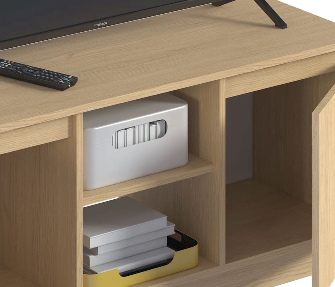 TV üçün tumba Letta 3563 TV1, 119x39.3x53.2 sm, Ldsp, qəhvəyi — Mallar, Bakı (2)