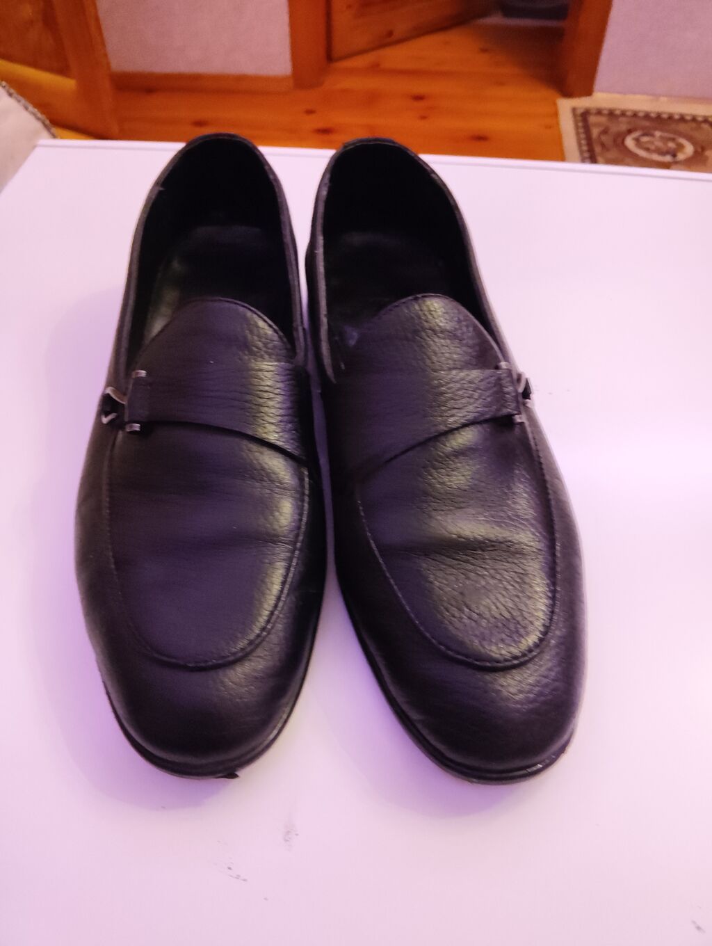 Kişi loaferləri – qara rəng, klassik dizayn - Model: Loafer (bağsız — Ayakkabılar, Masazır (8)