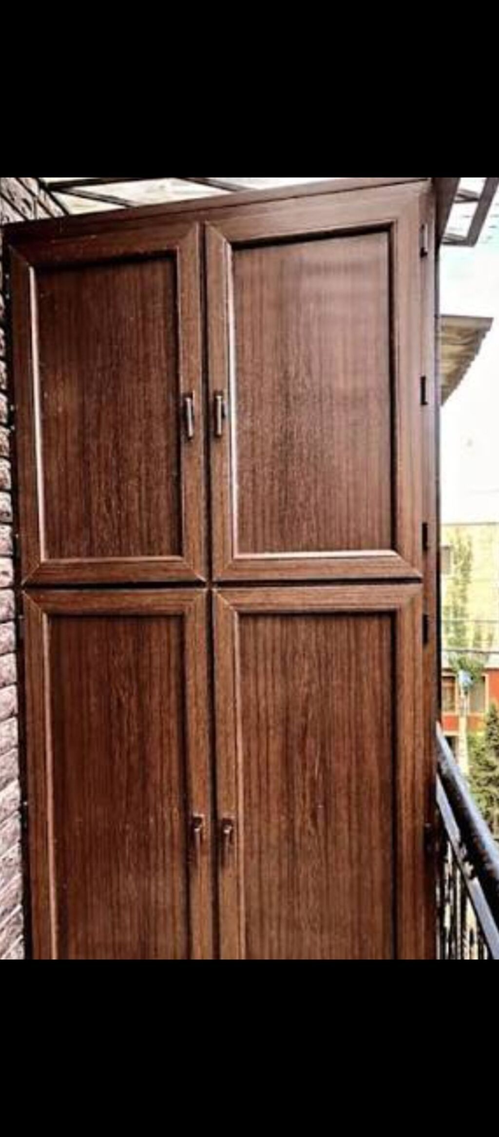 PVC və taxta şkaf/çəkmə qapılar – balkon, dəhliz və həyət üçün — Mebel, Bakı (8)