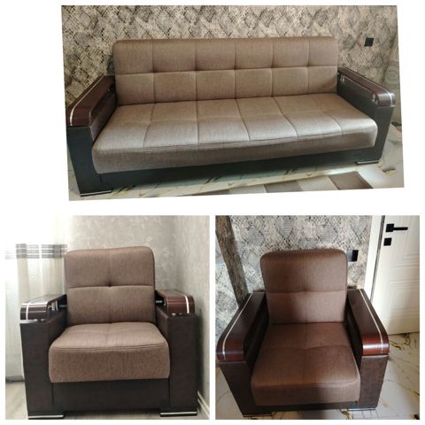 Divan + 2 kreslo dəsti - Qiymət: 200 AZN - Ərazi: Xırdalan — 200 ₼ · Bakı · Yumşaq mobilya dəstləri Divan + 2 kreslo dəsti - Qiymət: 200 AZN - Ərazi: Xırdalan — Bakı