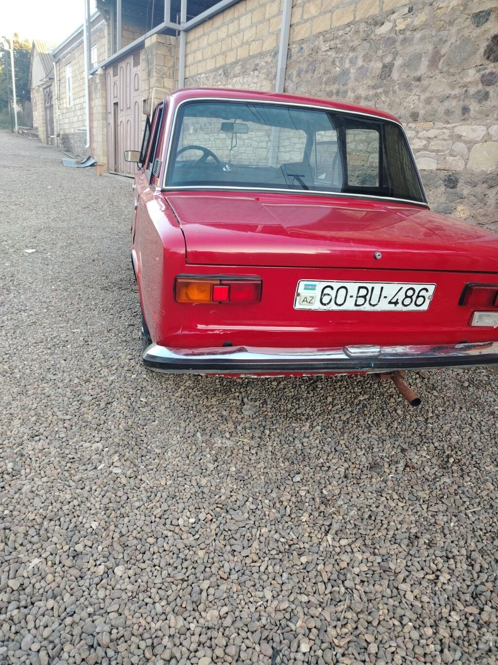 VAZ 2101, qırmızı rəngdə sedan - Kuzov: klassik “Jiquli” dizaynı 60-BU-486 — Avtomobillər, Tovuz (3)