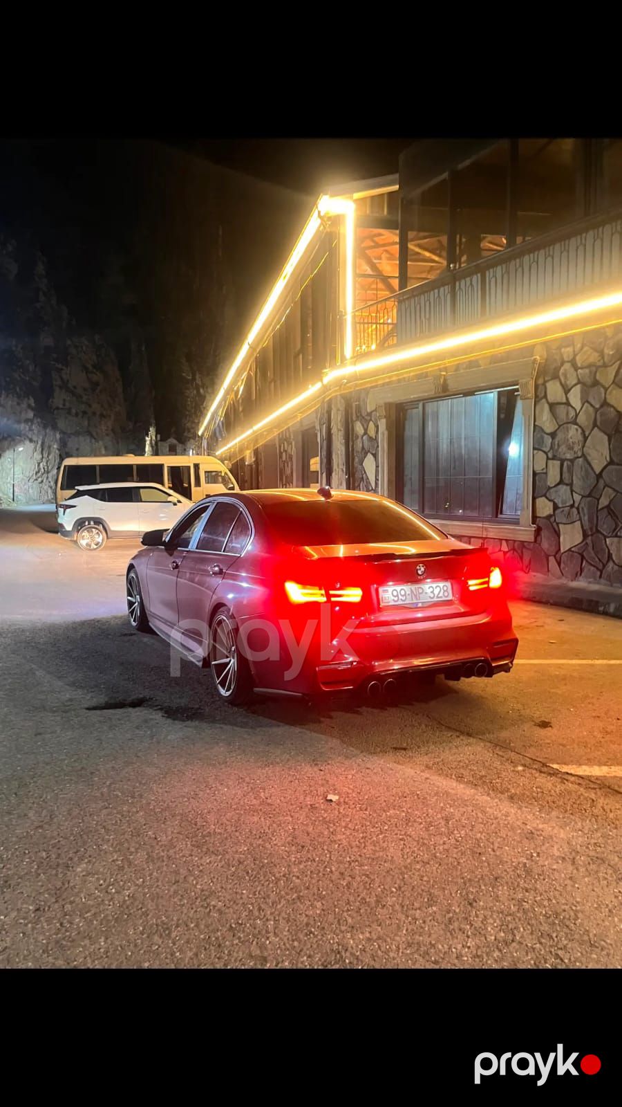 BMW 3 Seriyası F30 Qırmızı Sedan 99-NP-328 — Avtomobillər, Bakı (4)