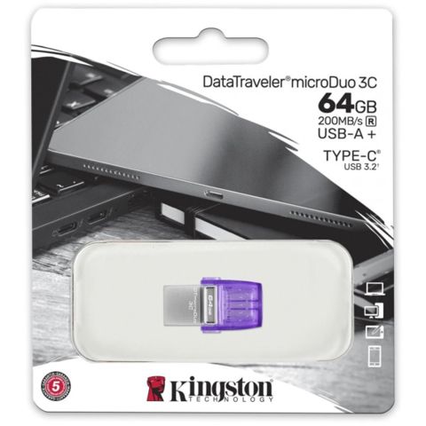 Fləş-toplayıcı Kingston DataTraveler microDuo3CG3 DTDUO3CG3| 64GB-N — Almal — Телефоны и гаджеты