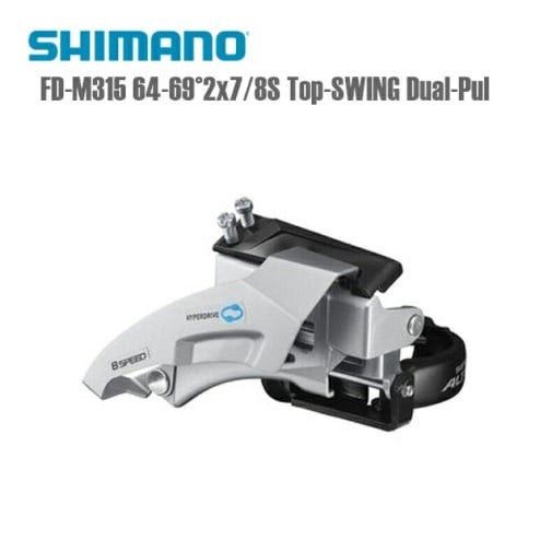 Ön ötürücü Shimano FD-M315-TB Dağ velosipedi üçün, 3x7/8 ötürücülü, gümüş, Altus qrupu, 36T maksimum dişli çarx, 2020 model — Mallar, Bakı