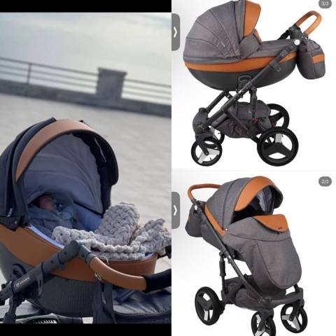 Adamex Monte 2‑in‑1 uşaq arabası. 380azn. Komplekt: beşik modulu + — Min bir xirdavat dunyasi — Балаларға арналғанның бәрі