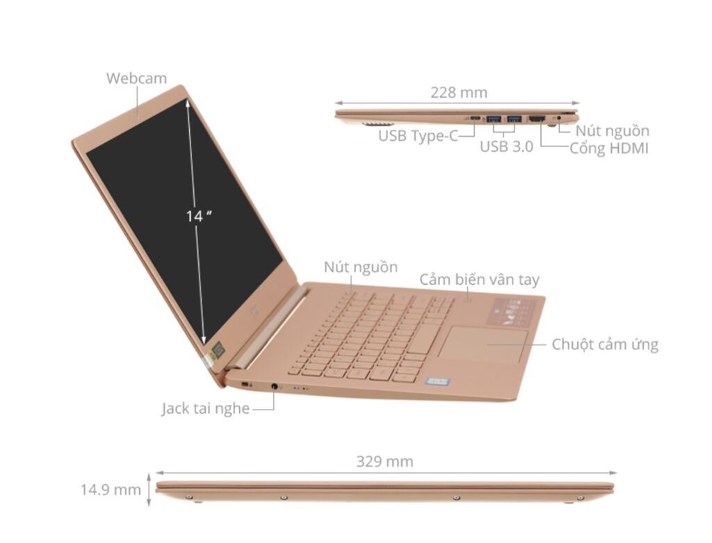 Acer Swift 5 (Core i7) satılır - çanta və simsiz mouse hədiyyə — Acer, Bakı (4)