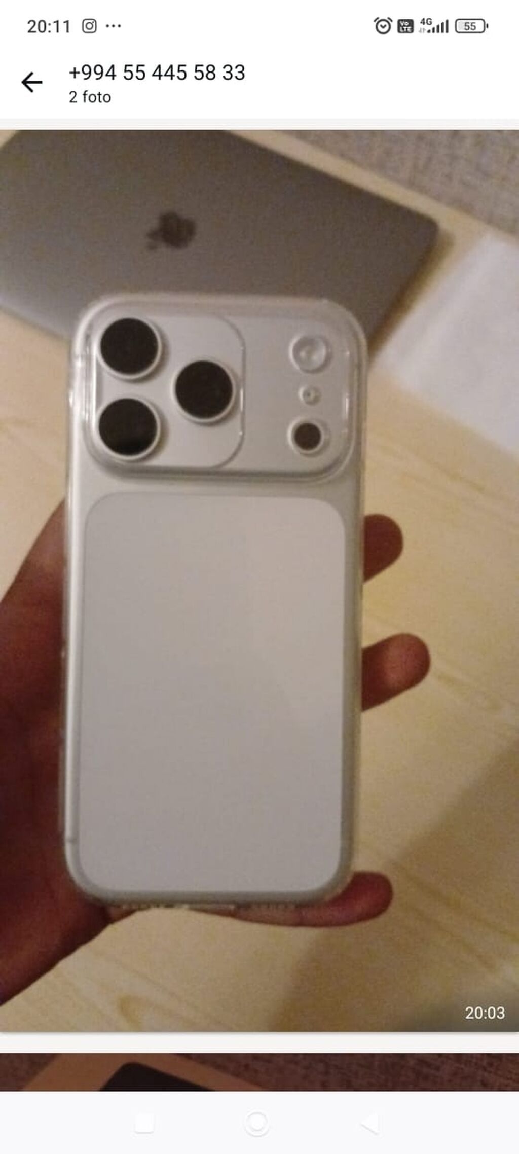 IPhone 17 Pro, 256 GB, Matte Silver, Zəmanət, Barmaq izi, Simsiz şarj — Apple iPhone, Bakı