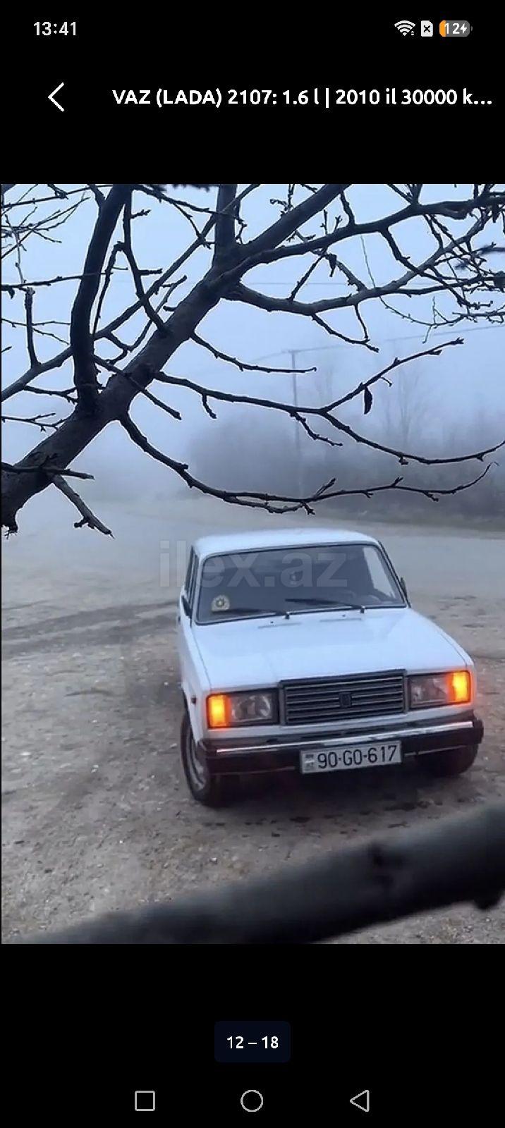 2010 vaz (lada) 2107, 1.6 l, 2010, 24,596 km 90-GO-617 — Avtomobillər, Qusar