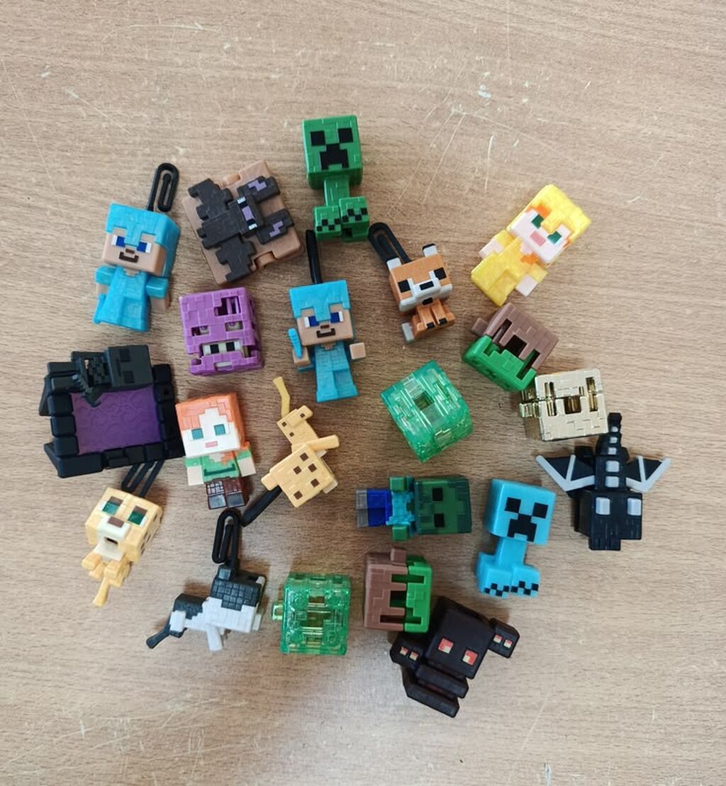 Minecraft mövzulu asqılar/figurlar dəsti - Oyun personajları və — Oyuncaq figuraları, Bakı