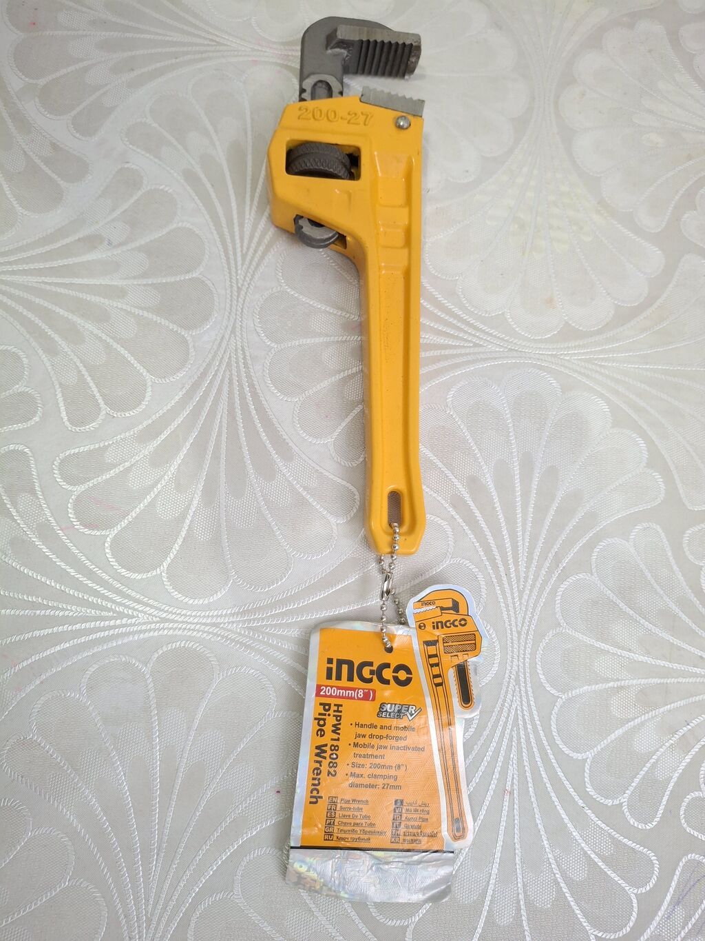 Ingco HPW0802 boru açarı - Ölçü: 200 mm (8") - Maks. sıxlama — Açarlar, Sumqayıt (2)