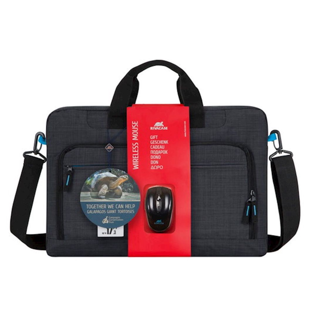 Noutbuk üçün çanta Rivacase Regent 8058 17.3 Black — Noutbuk aksesuarları, Bakı