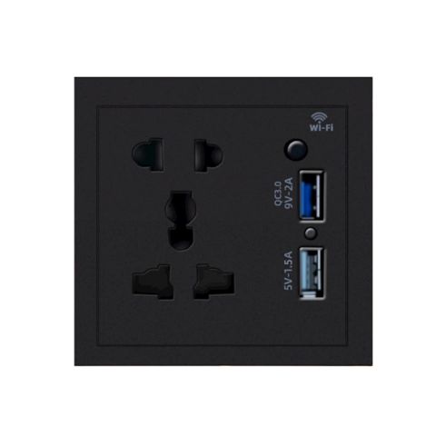 Ağıllı elektrik yuvası Tuya Smart Life Wifi Socket Wall Outlet With Usb Fast Charging — Bakı