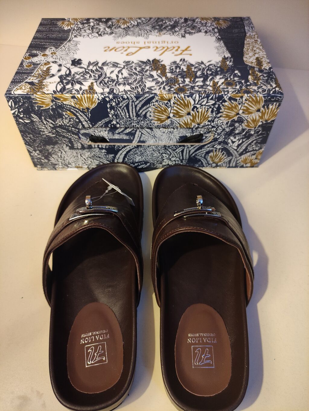 Kişi üçün dəridən barmaqarası sandal – Freda Lion Original Shoes — Sandalya, Bakı (2)