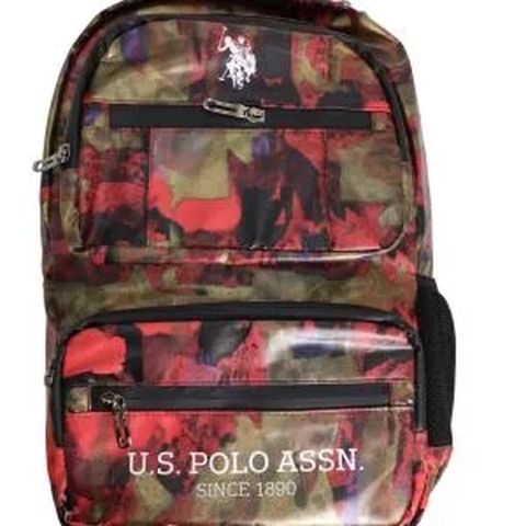 U.S. Polo Assn. 21119 Məktəbli Çantası - Dizayn: Qırmızı tonların — Bakı