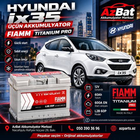 Fiamm, 60 ah, Orijinal, Fransa, Yeni — Bakı