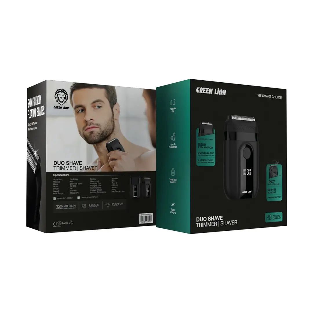 Green Lion Duo Shave Hair Trimmer & Shaver Black — Usturalar, trimmerler və epilyatorlar, Bakı (3)