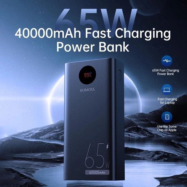 Romoss PEA40 Pro Power Bank 40000mAh 65W — Powerbank-lər, Bakı (4)