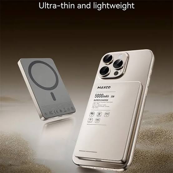 Maxco MP38 Magnetic Powerbank 5000mAh Silver — Powerbank-lər, Bakı (3)