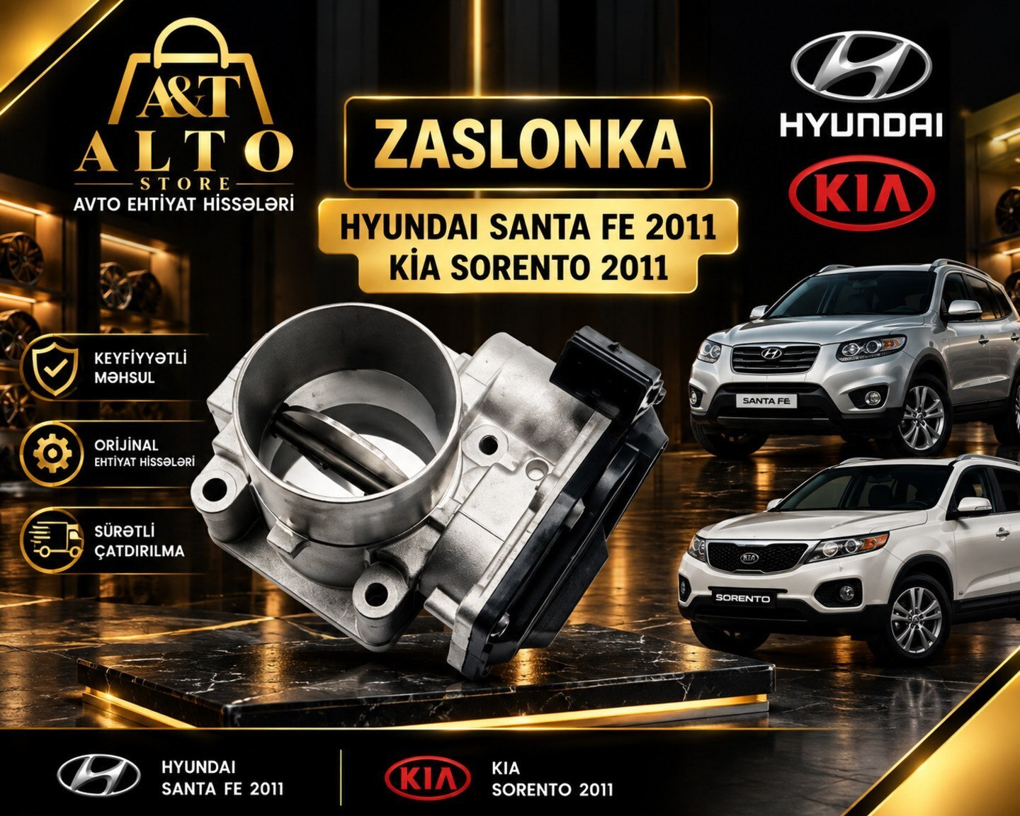 Drossel qapağı Hyundai Santa Fe və Kia Sorento 2.0-2.2 — 279 ₼ · Bakı · Avto Drossel qapağı Hyundai Santa Fe və Kia Sorento 2.0-2.2 — Bakı