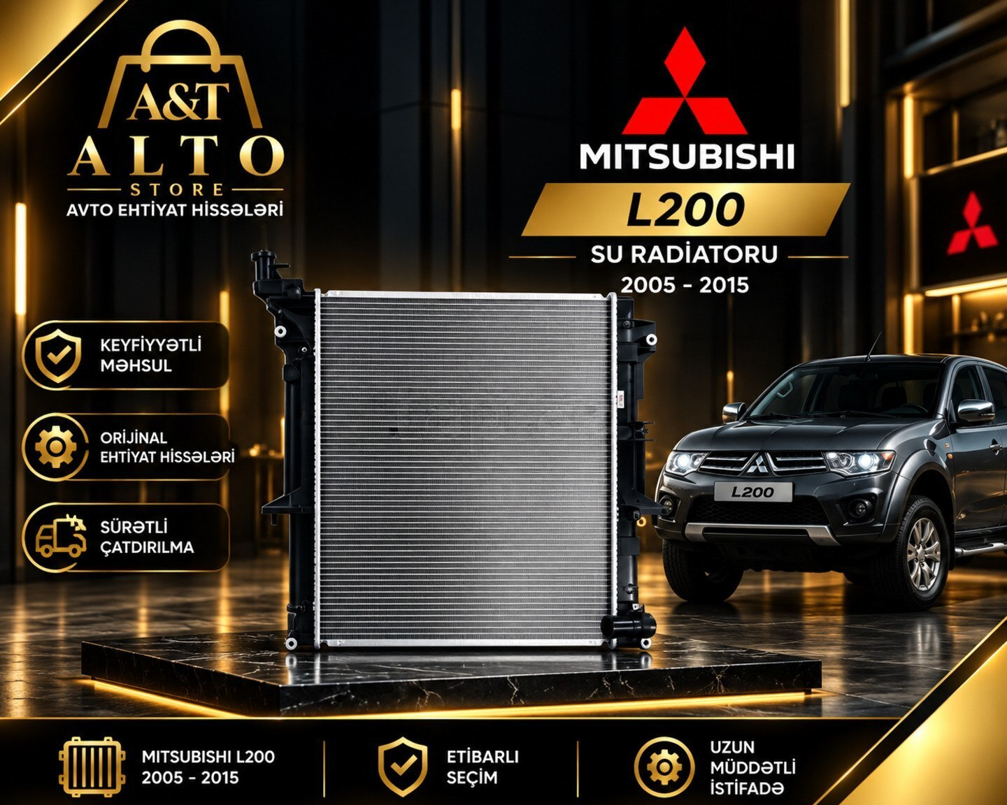 Su radiatoru Mitsubishi L200 2005-2015 — Bakı