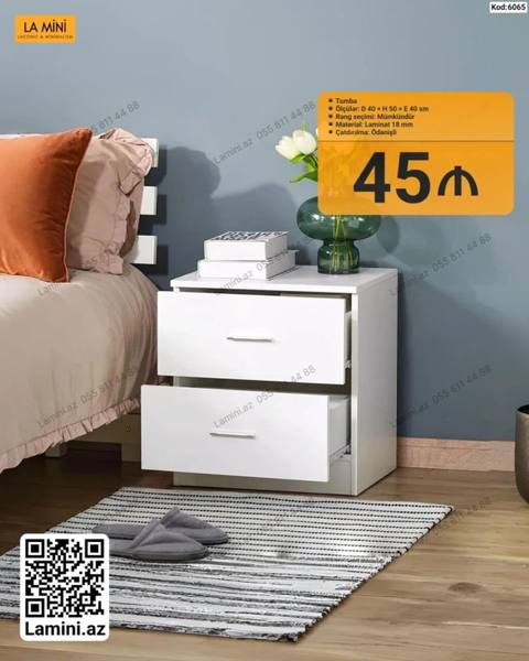 Tumba – La Mini (Kod: 6065) - Ölçülər: D 40 H 50 E 40 sm - Rəng — Komodlar va tumbalar