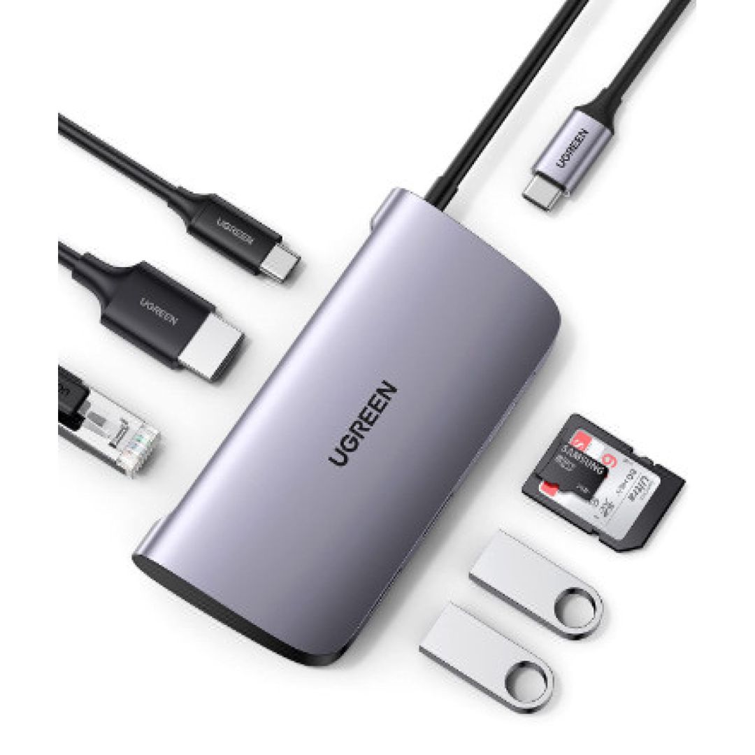 USB HUB Ugreen CM252 Usb-c to 3xUSB 3.0, Gigabit Ethernet (60718) — Telefonlar və qadjetlər, Bakı (3)