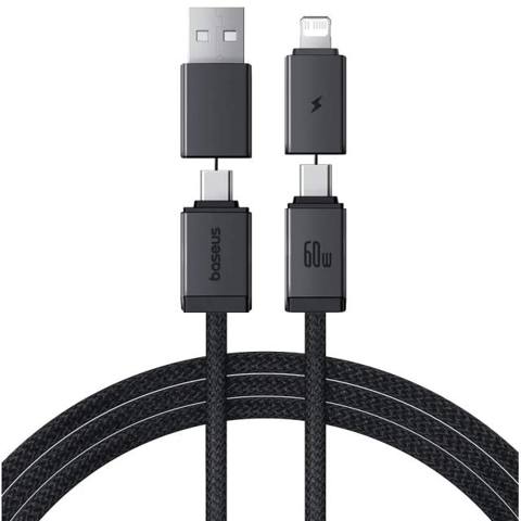 Baseus Versatile Two-for-Two 60W Kabel - Cosmic Black — Зарядтау құрылғылары