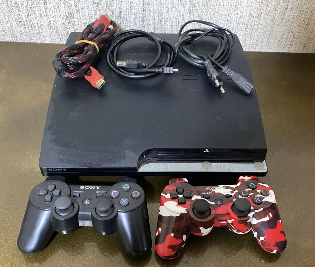 Sony PlayStation 3 (Slim) oyun konsolu paketi Komplekt: - PS3 Slim — Oyun konsolları, Bakı