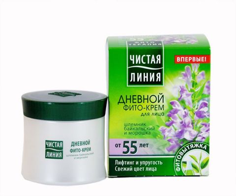 Gündəlik fito-üz kremi "Чистая Линия" Fitoterapiya 55 yaşdan yuxarı Scutellaria və sarı böyürtkən 45 ml — Bakı