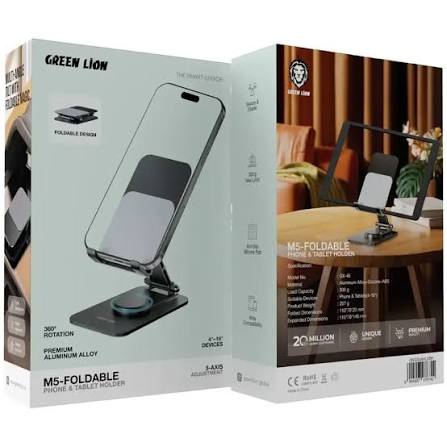 Green Lion M5 Foldable Phone & Tablet Holder Black — Vəsiqə flaş, Bakı (4)