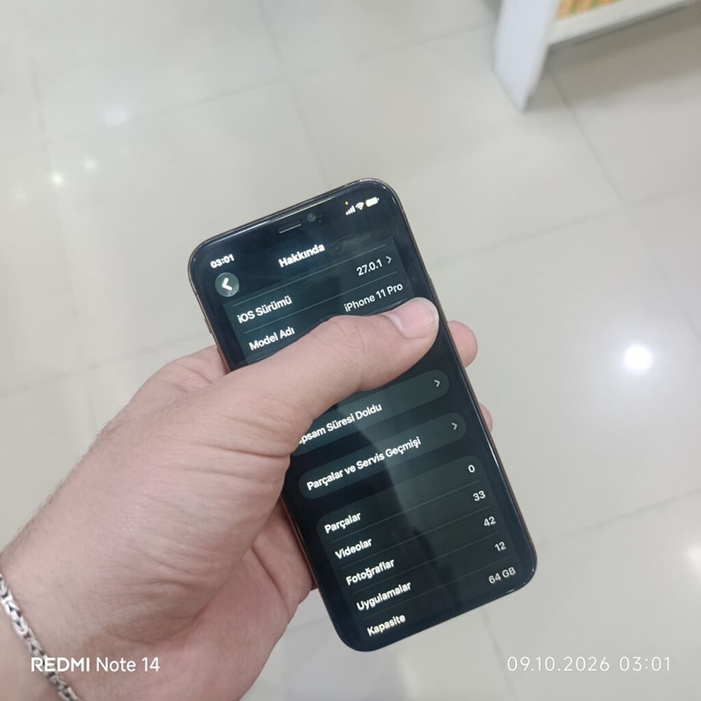 IPhone 11 Pro, 64 GB, Qızılı, Face ID — Apple iPhone, Şəki (2)