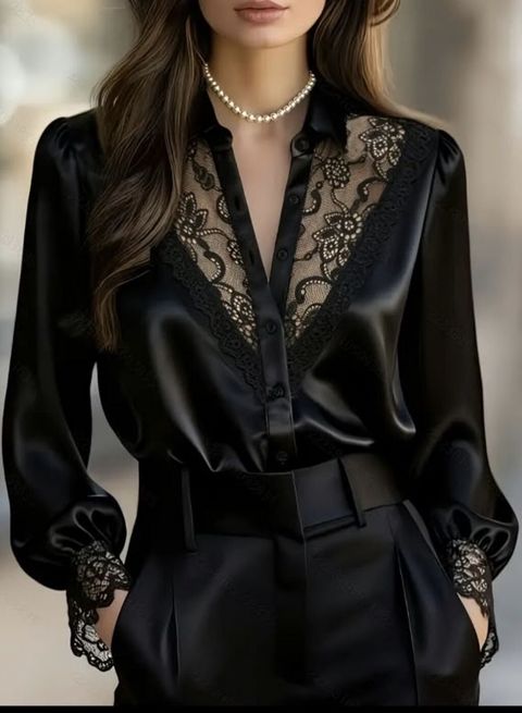 Qadın üçün elegant atlas köynək - Rəng: qara - Parça: yumşaq — 10 ₼ · Bakı · Köynək Qadın üçün elegant atlas köynək - Rəng: qara - Parça: yumşaq — Bakı