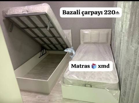Bazalı tək nəfərlik çarpayı - Ölçü: tək ölçü (standart single) - Açar — Digah