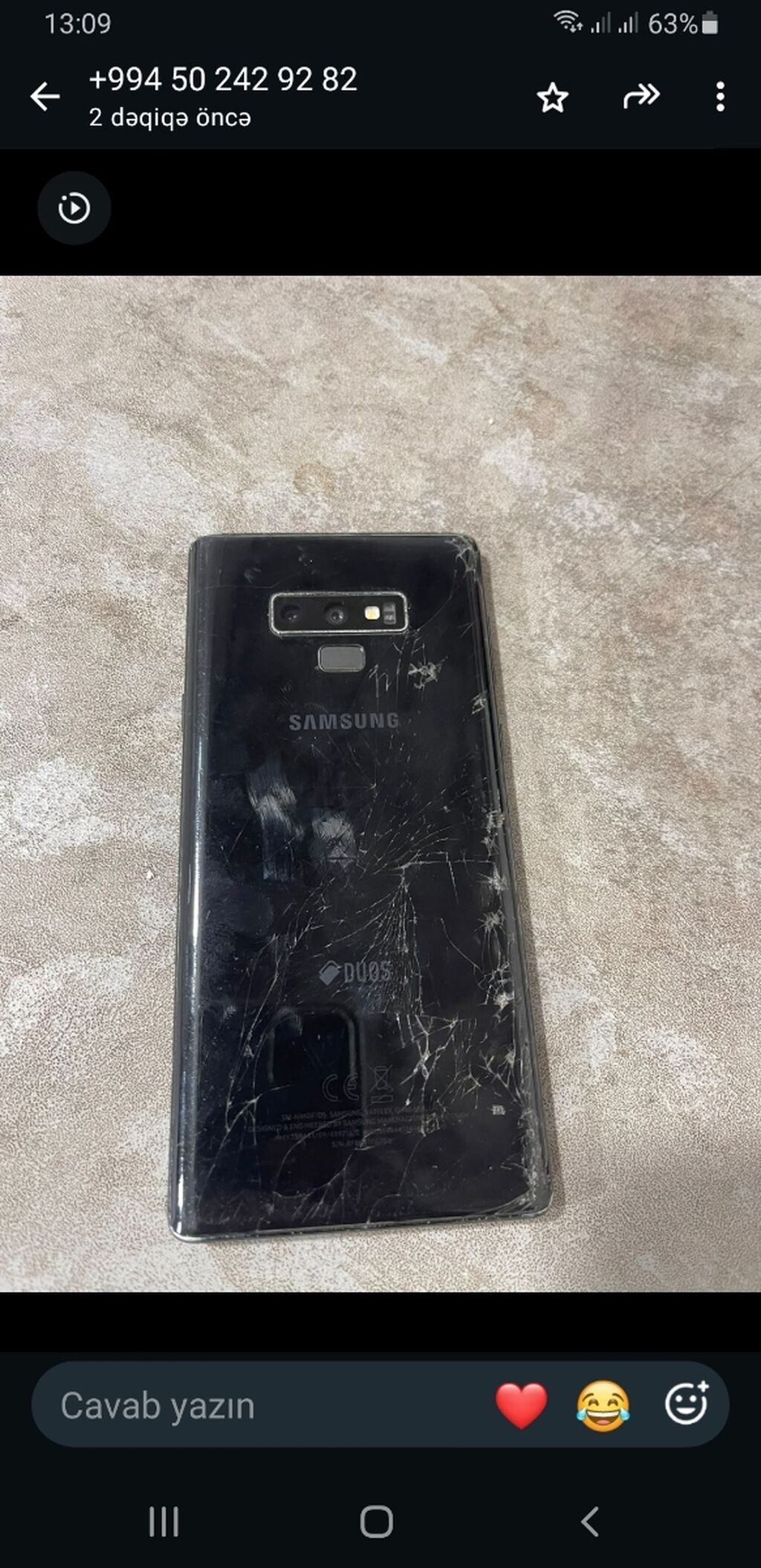 Samsung Galaxy Note 9, rəng - Qara, İki sim kartlı — Samsung, Bakı (2)